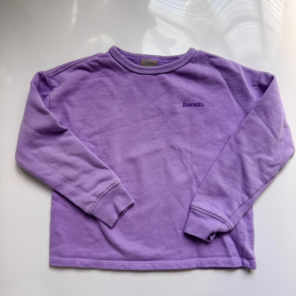 Bench - Medium (7/8) - Kids Purple Long Sleeve Shirt (Girls)